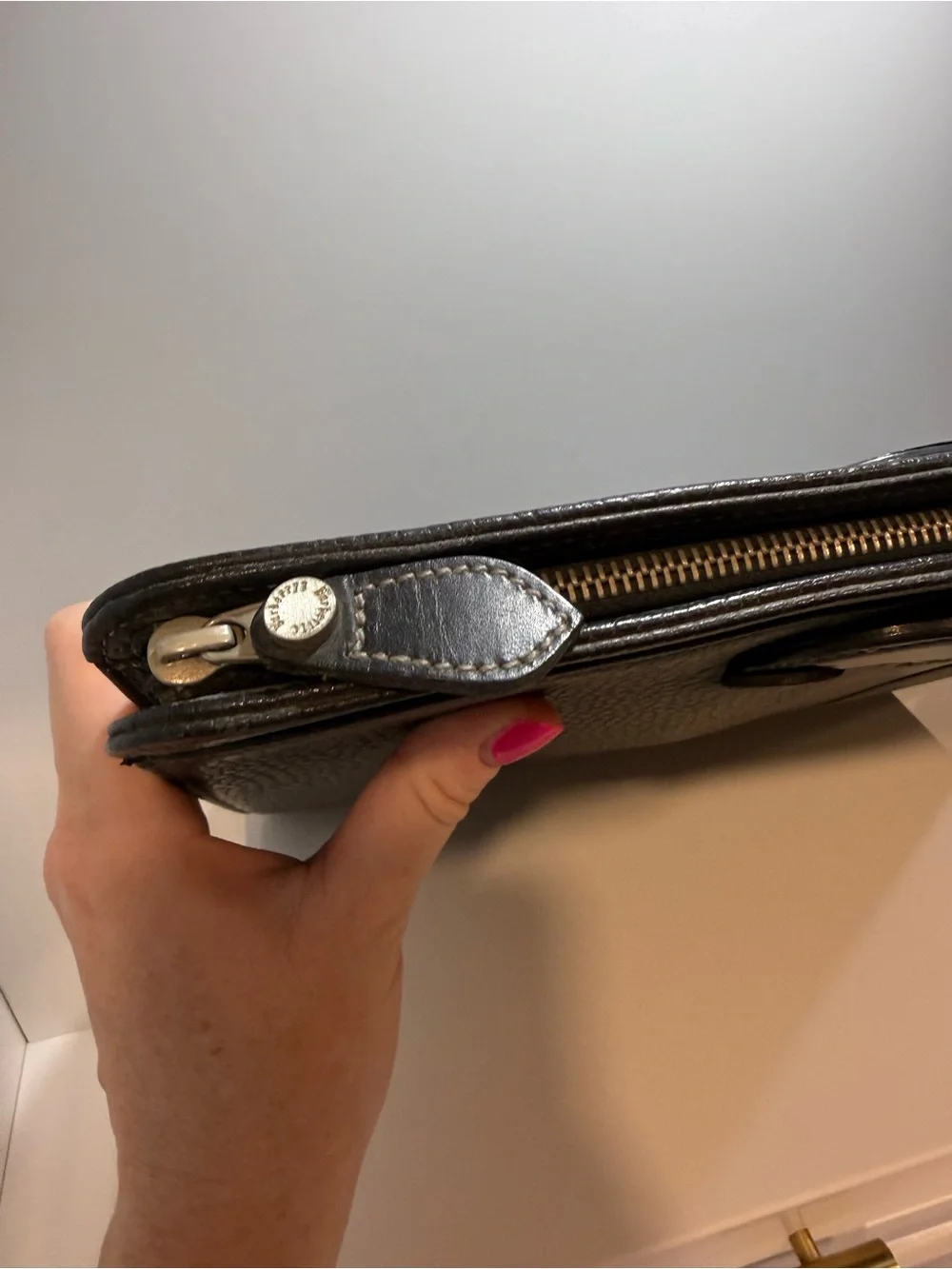 Burberry Vintage Black Leather Briefcase Bag